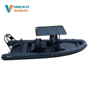 22ft orca hypalon black aluminum rhib boat cheap price