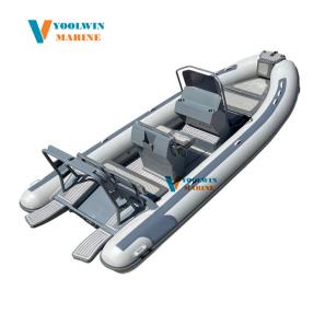 20ft hypalon rigid hull inflatable rib boat with engine 