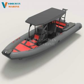 Lightweight italian design rhib 660 aluminum hull diving fishing rib boat