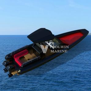 10.6m Luxury 35ft Aluminum Rigid Inflatable Power Cabin RIB Boat for Sale