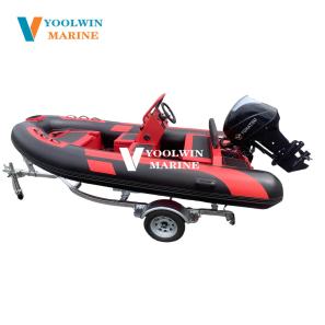 390 aluminum rigid rib boat with outboard motor