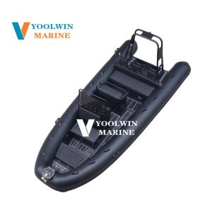 520 black rigid inflatable rib boat for rescue 