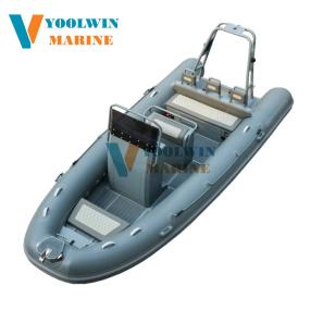 China 5.8m pvc hypalon rigid hull rib boat with CE 