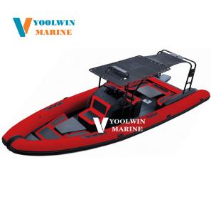 860 ce certificate luxury semi rigid hypalon rib boat with toilet