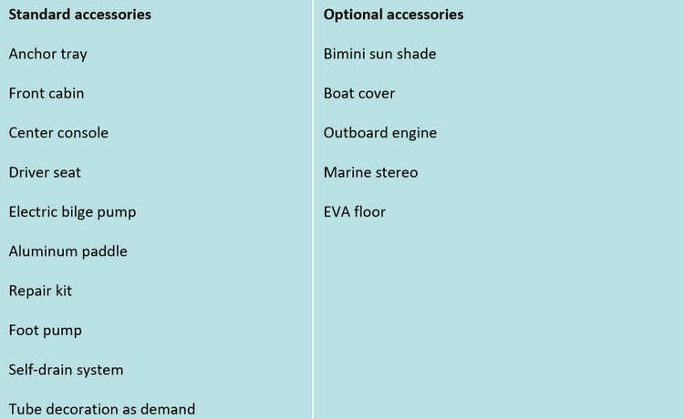 300 rib boat accessory