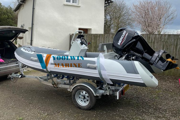 aluminum rib boat with outboard engine