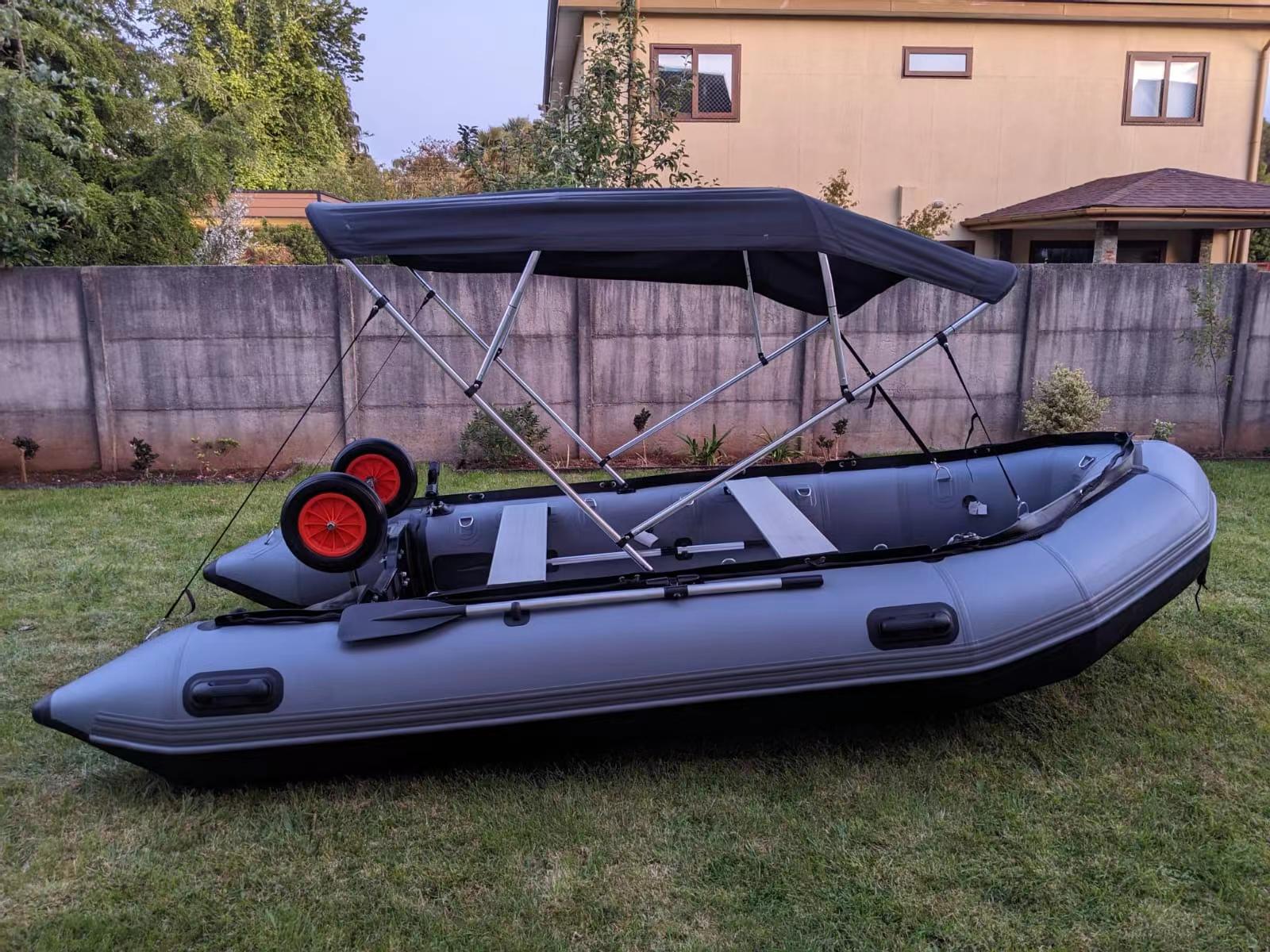 yoolwin 380 gray inflatable boat