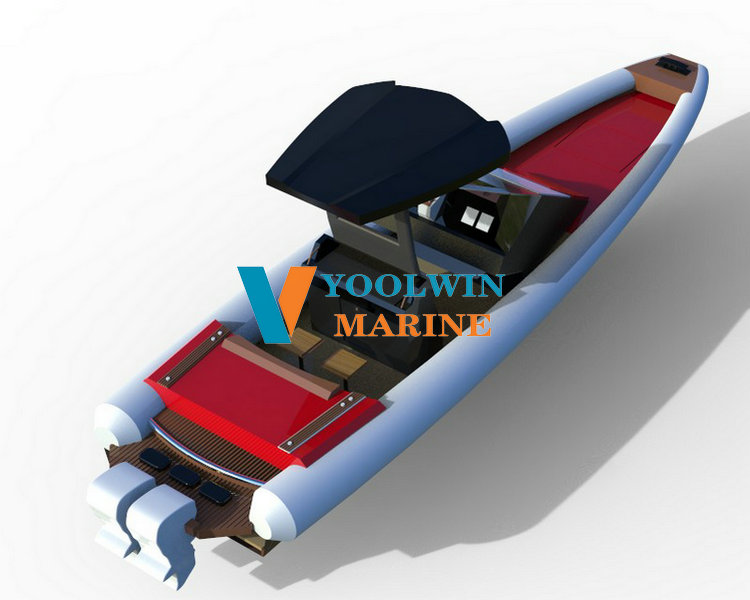 35ft power aluminum rib boat