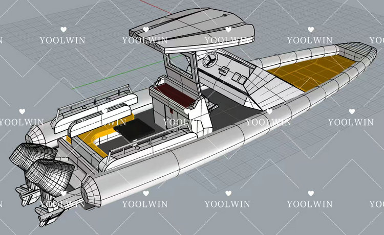 35ft power aluminum rib boat