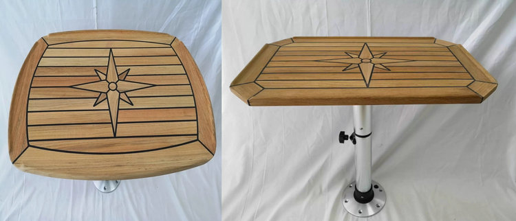 teak wood table for RIB Boat