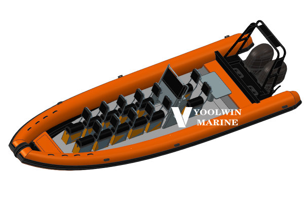 32ft military rescue aluminum rib boat